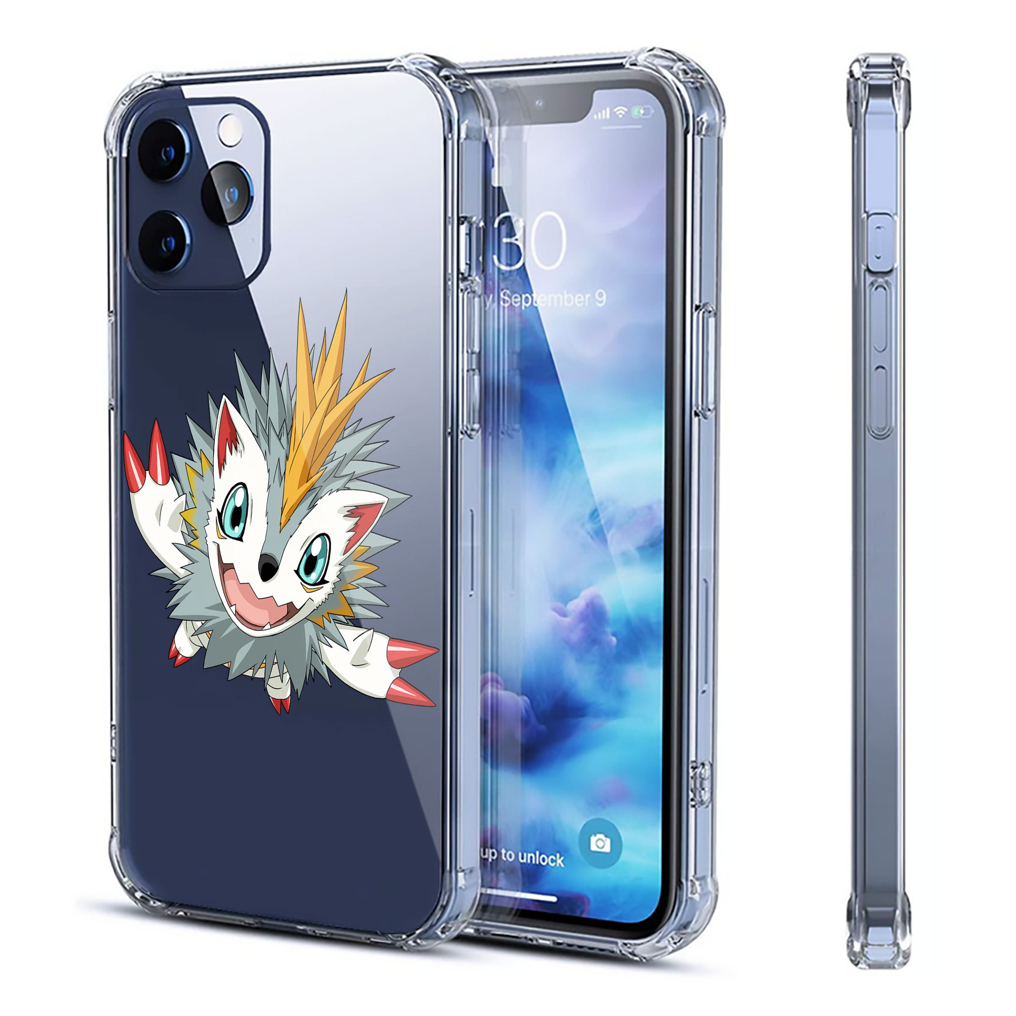 （画像用） Digimon デジタルモンスター/デジモン 【iPhone 12シリーズ対応】透明スマホケース（クリアソフトケース）